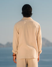 Duane Cotton Gauze L/S Shirt - Sand