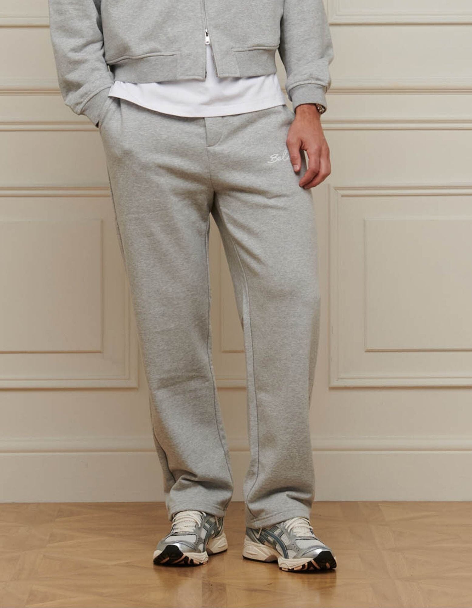 Grey Marl Logo Jogger