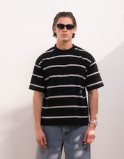 Jordan Oversized Stripe T-Shirt - Black