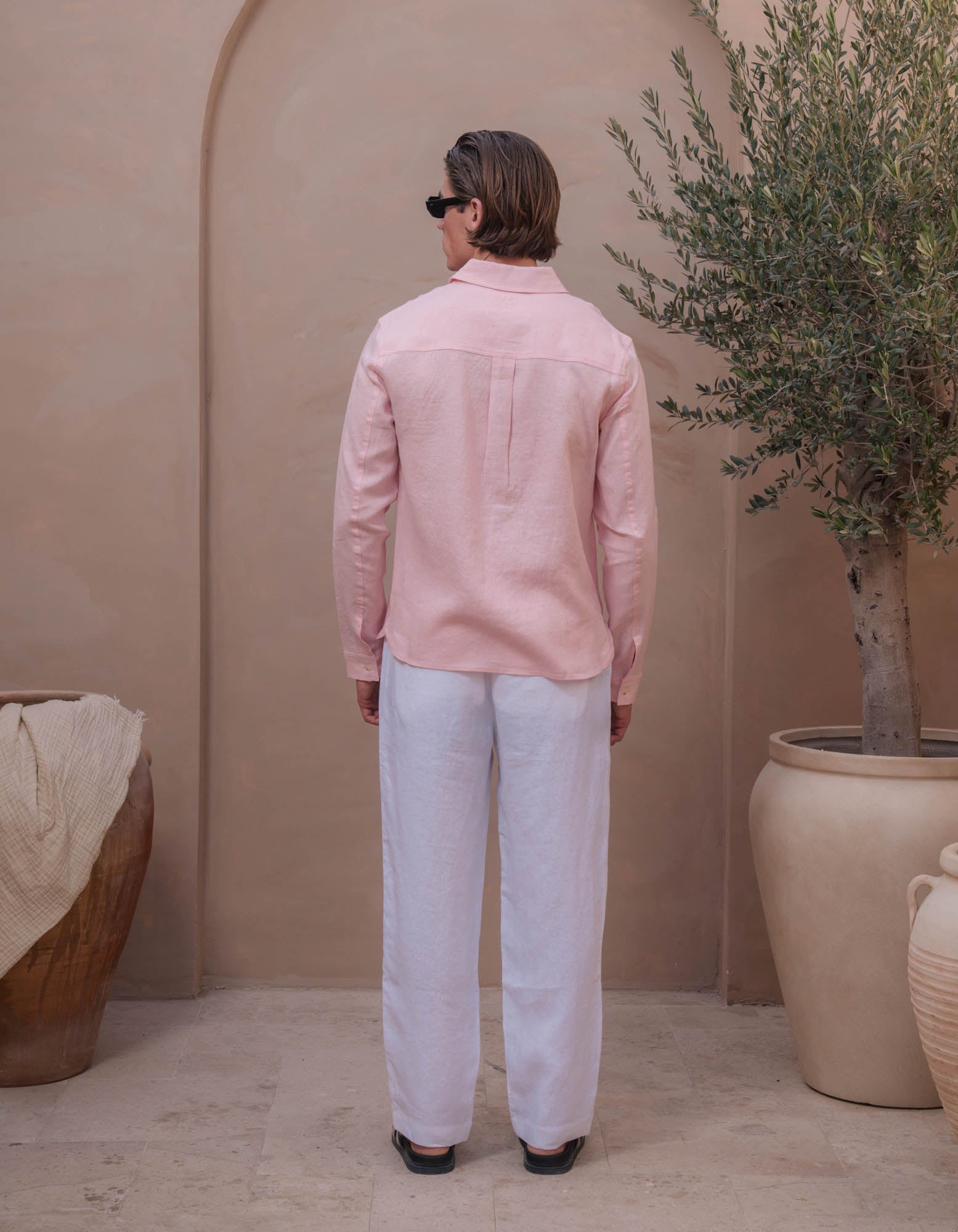 Casey Premium Linen Shirt - Pink