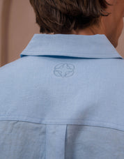 Casey Premium Linen Shirt - Sky Blue