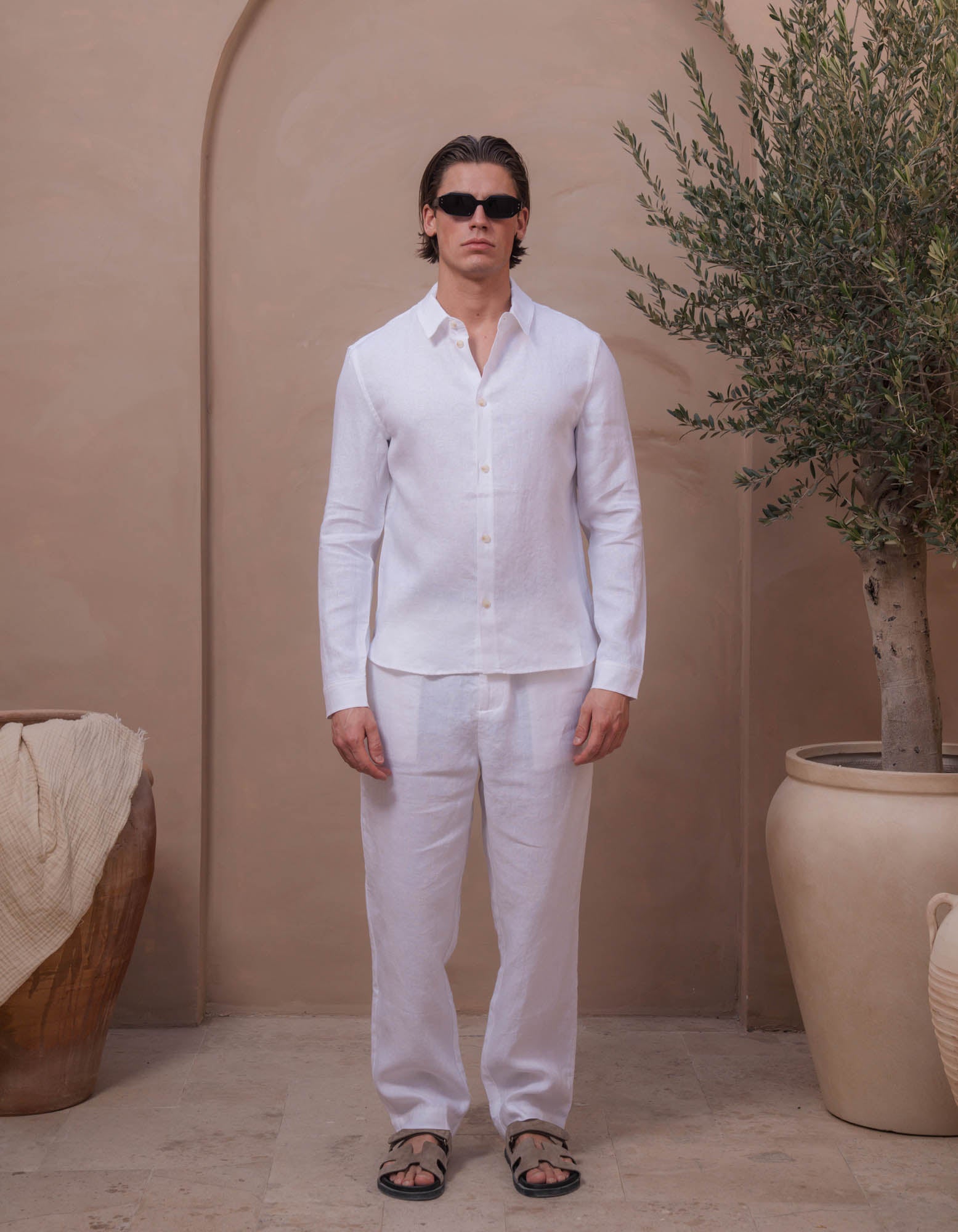 Casey Premium Linen Shirt - White