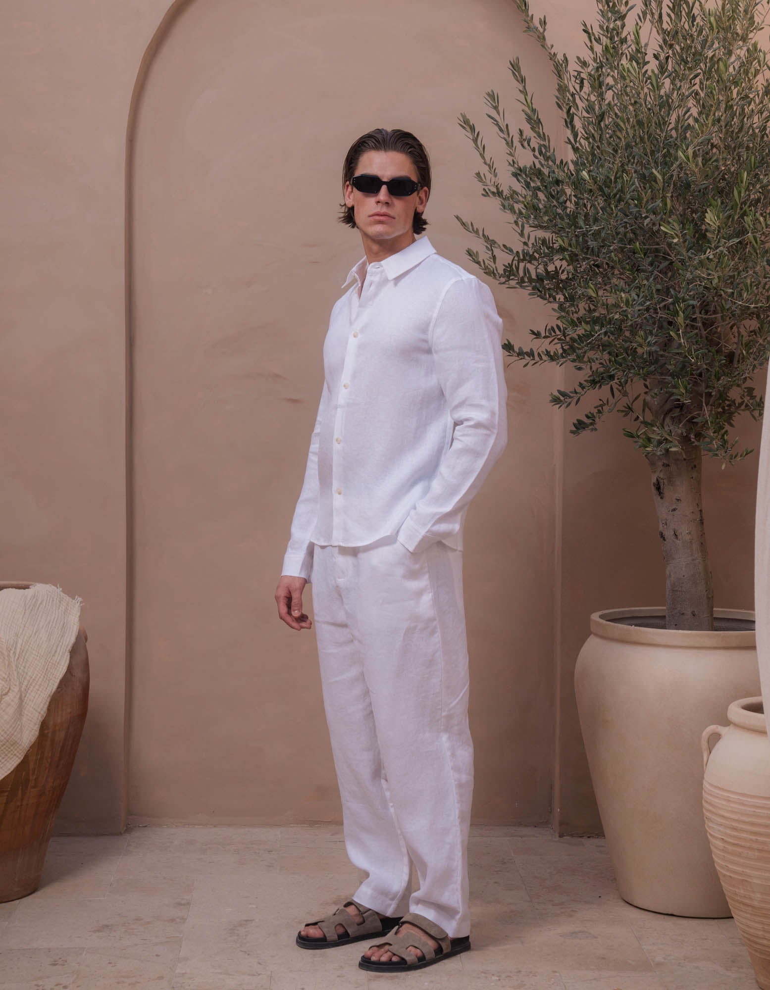 Casey Premium Linen Shirt - White