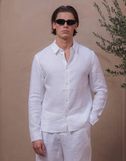 Casey Premium Linen Shirt - White