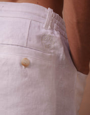Casey Premium Linen Trouser - White