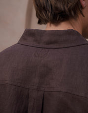 Casey Premium Linen Shirt - Brown