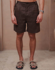 Casey Premium Linen Short - Brown