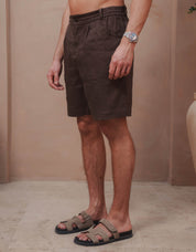 Casey Premium Linen Short - Brown
