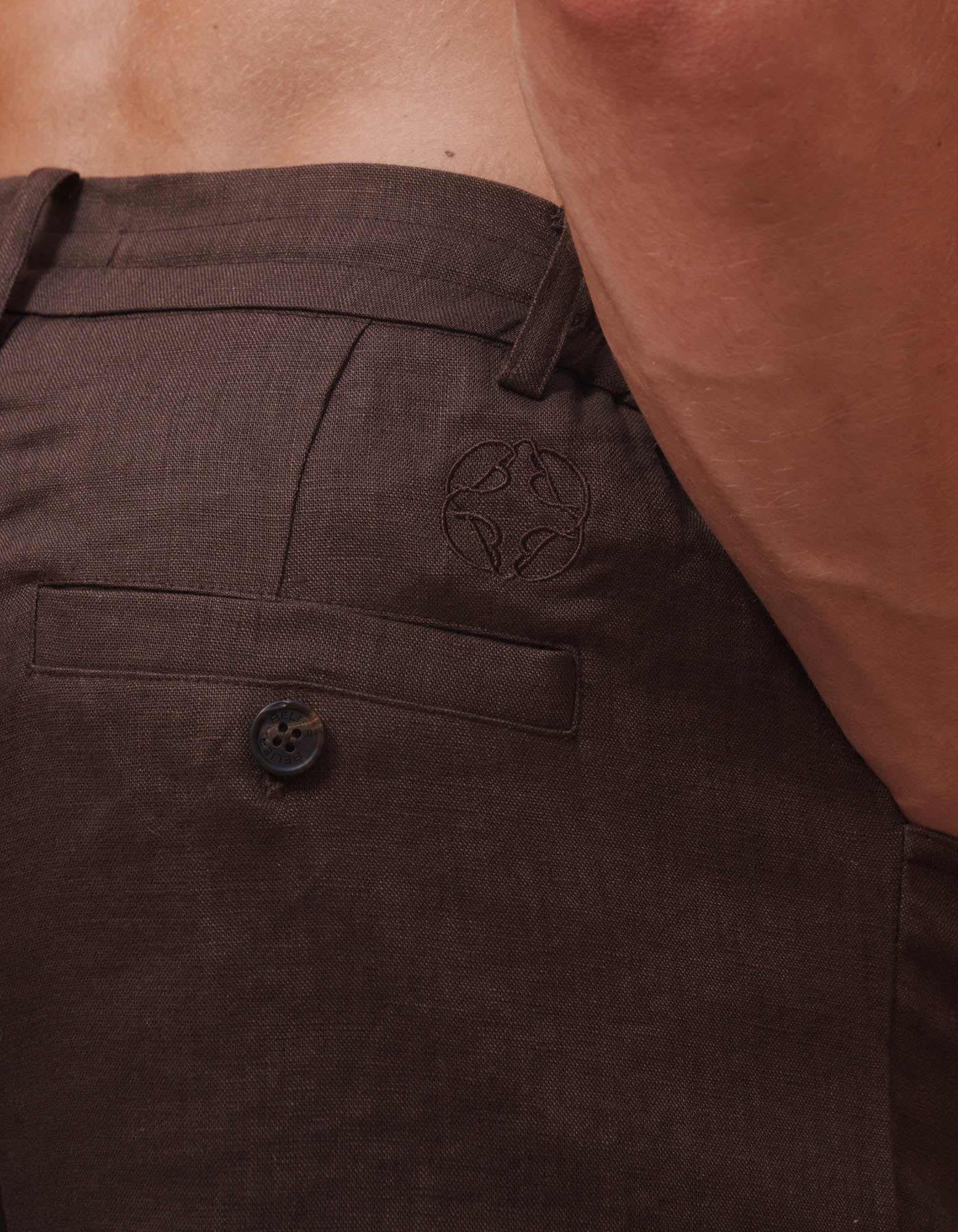 Casey Premium Linen Short - Brown