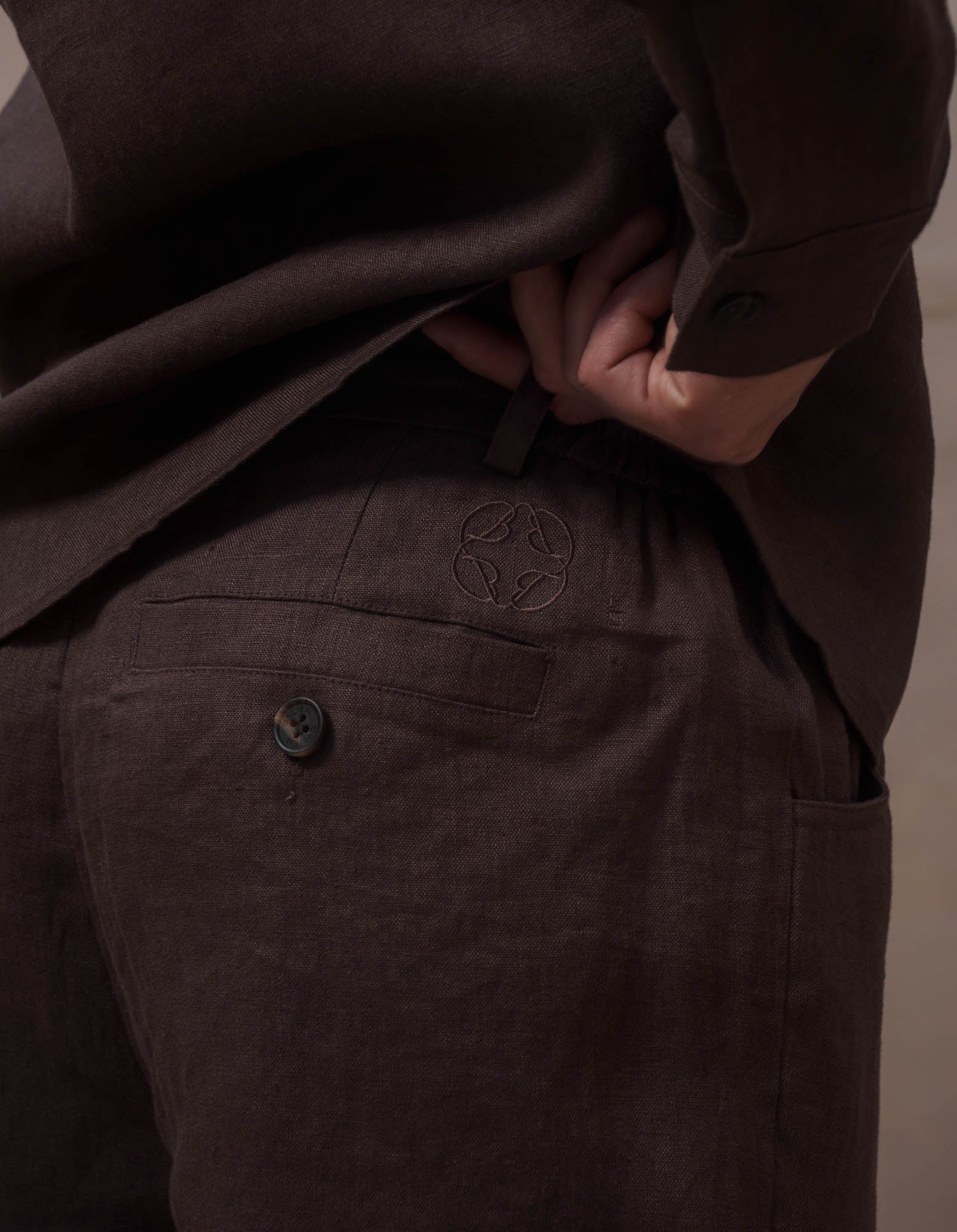 Casey Premium Linen Shirt - Brown