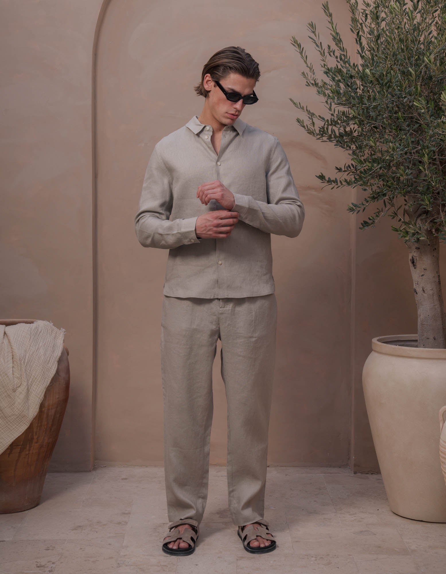 Casey Premium Linen Shirt - Oatmeal
