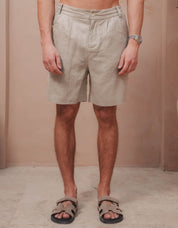 Casey Premium Linen Short - Oatmeal