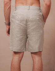 Casey Premium Linen Short - Oatmeal