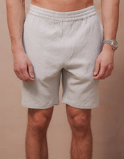 Hassan Seersucker Short - Grey