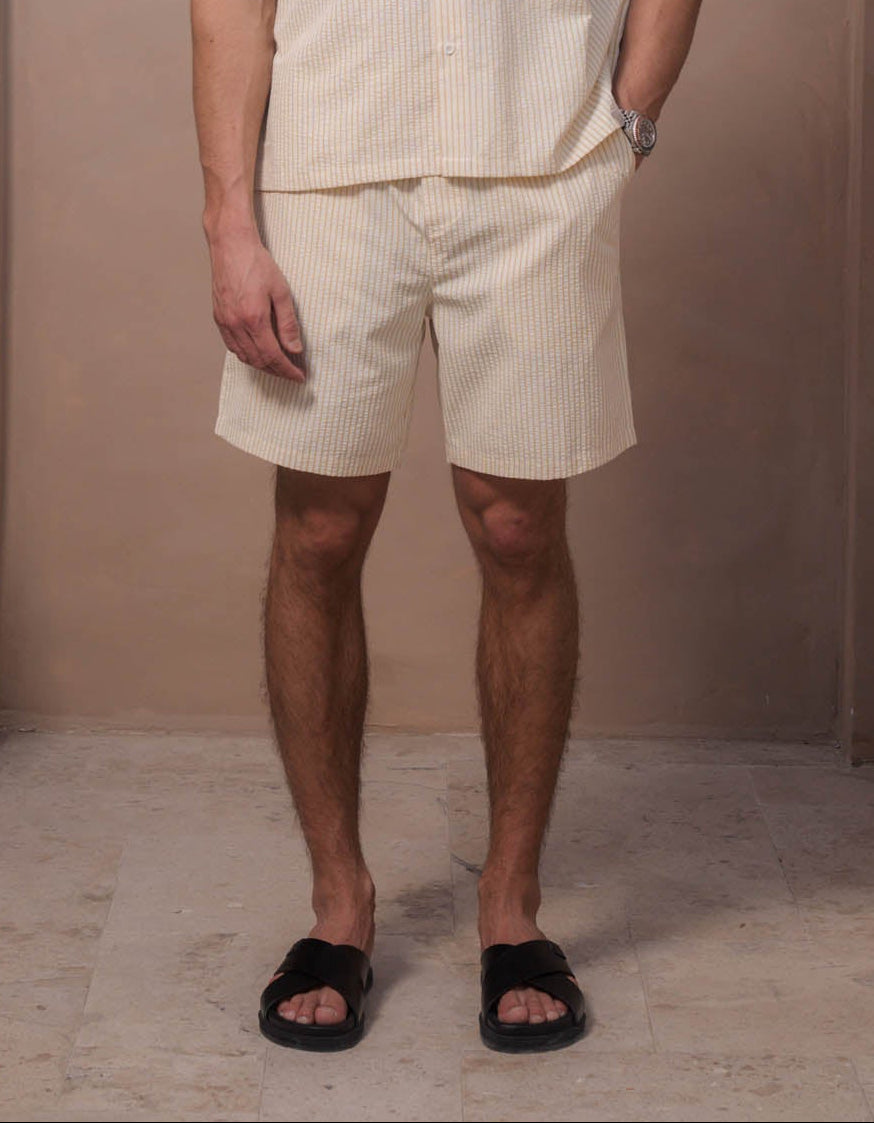 Dorian Stripe Short - Yellow