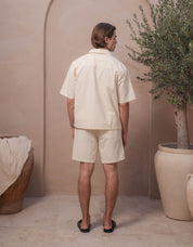 Dorian Short Sleeve Stripe Shirt - Yellow