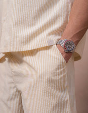 Dorian Short Sleeve Stripe Shirt - Yellow