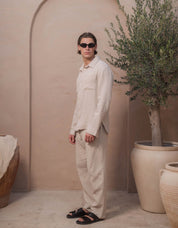 Duane Cotton Gauze L/S Shirt - Sand