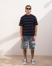 Jordan Oversized Stripe T-Shirt - Navy