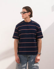Jordan Oversized Stripe T-Shirt - Navy