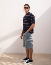 Jordan Oversized Stripe T-Shirt - Navy