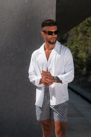 Illusion Print Swimshort | Monochrome