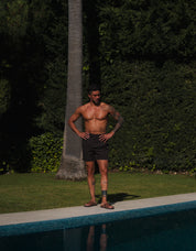 Isaac Wrap Front Swimshort - Brown