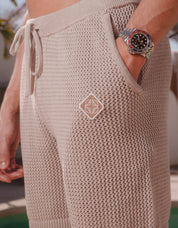 Leon Crochet Short - Taupe
