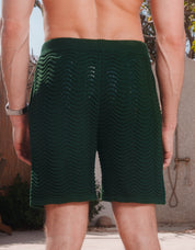 Ocean Crochet Short - Rolex Green