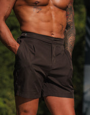 Isaac Wrap Front Swimshort - Brown