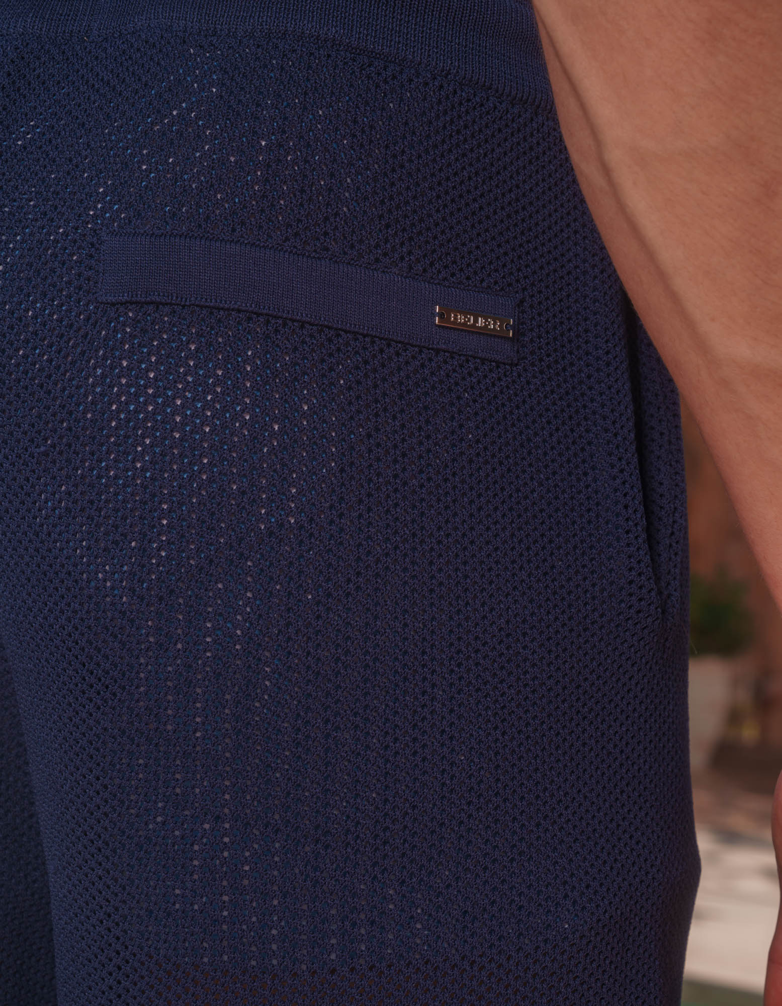 Andersson Open Stitch Resort Short - Navy