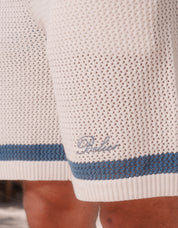 St.Tropez Striped Crochet Short - White/Blue
