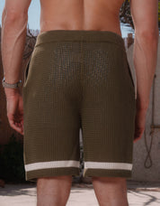 St.Tropez Crochet Short - Olive/Ecru