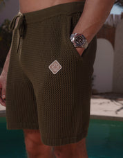 Leon Crochet Short - Olive