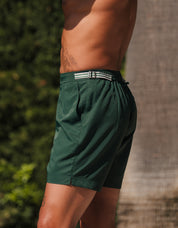 Braxton Swimshort With Taped Side Adjuster - Rolex Green