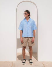 Everett S/S Striped Shirt - Blue