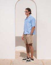 Everett S/S Striped Shirt - Blue