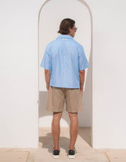 Everett S/S Striped Shirt - Blue