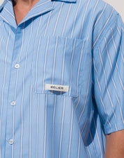 Everett S/S Striped Shirt - Blue