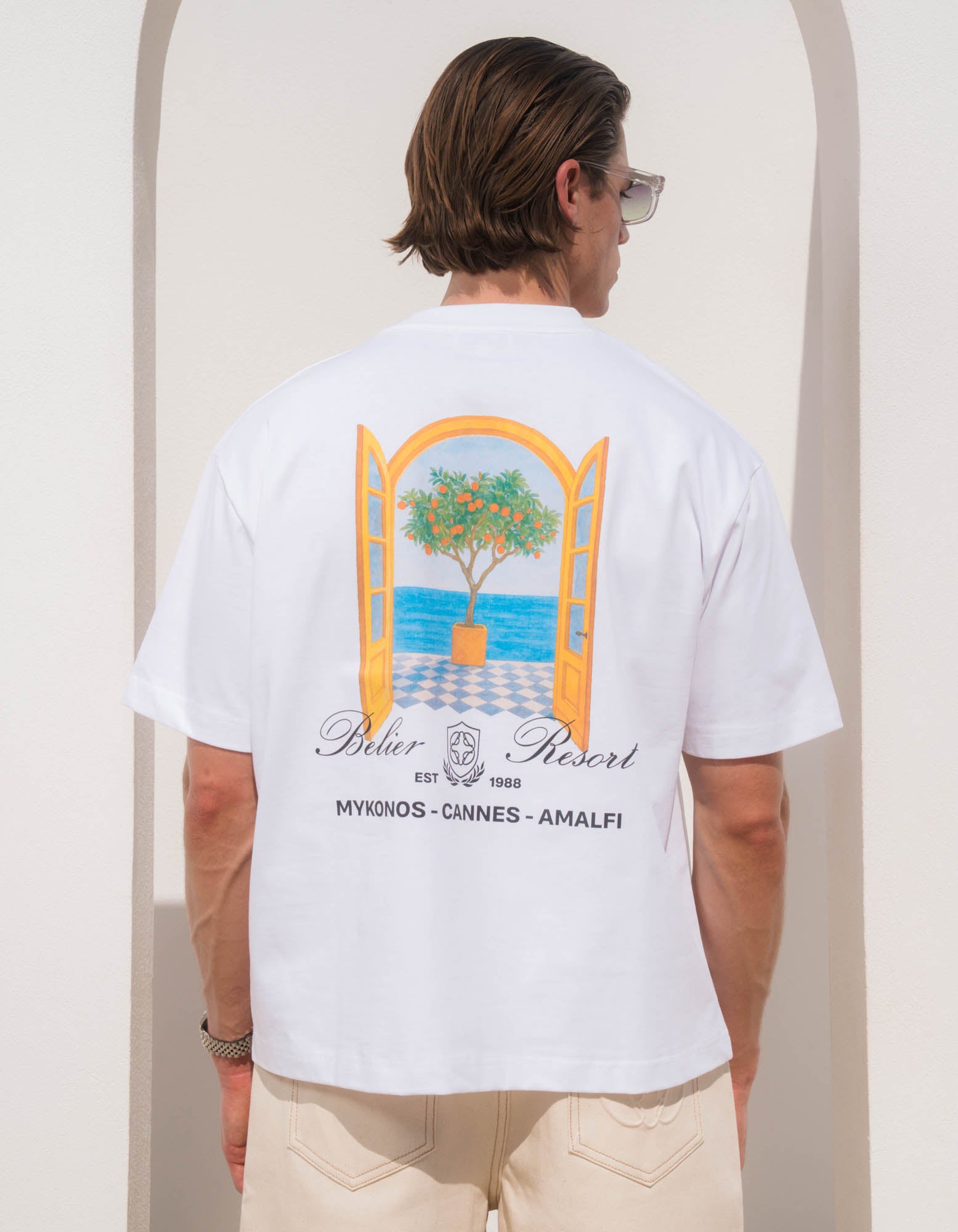 Window View Graphic T-Shirt - White