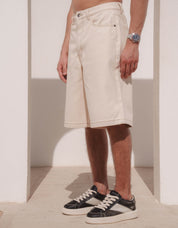 Clyde Denim Jort - Stone