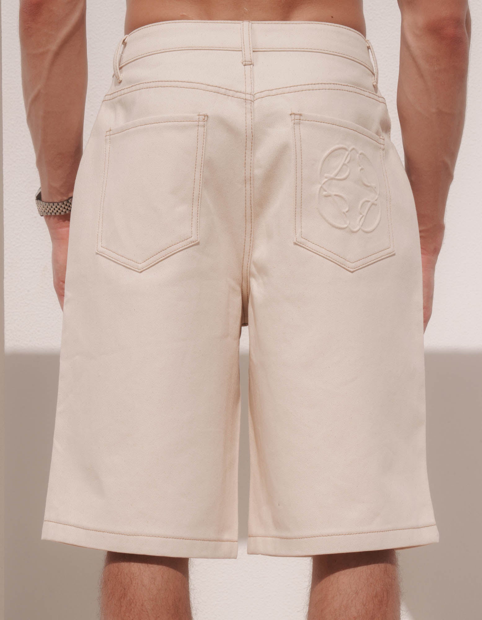 Clyde Denim Jort - Stone