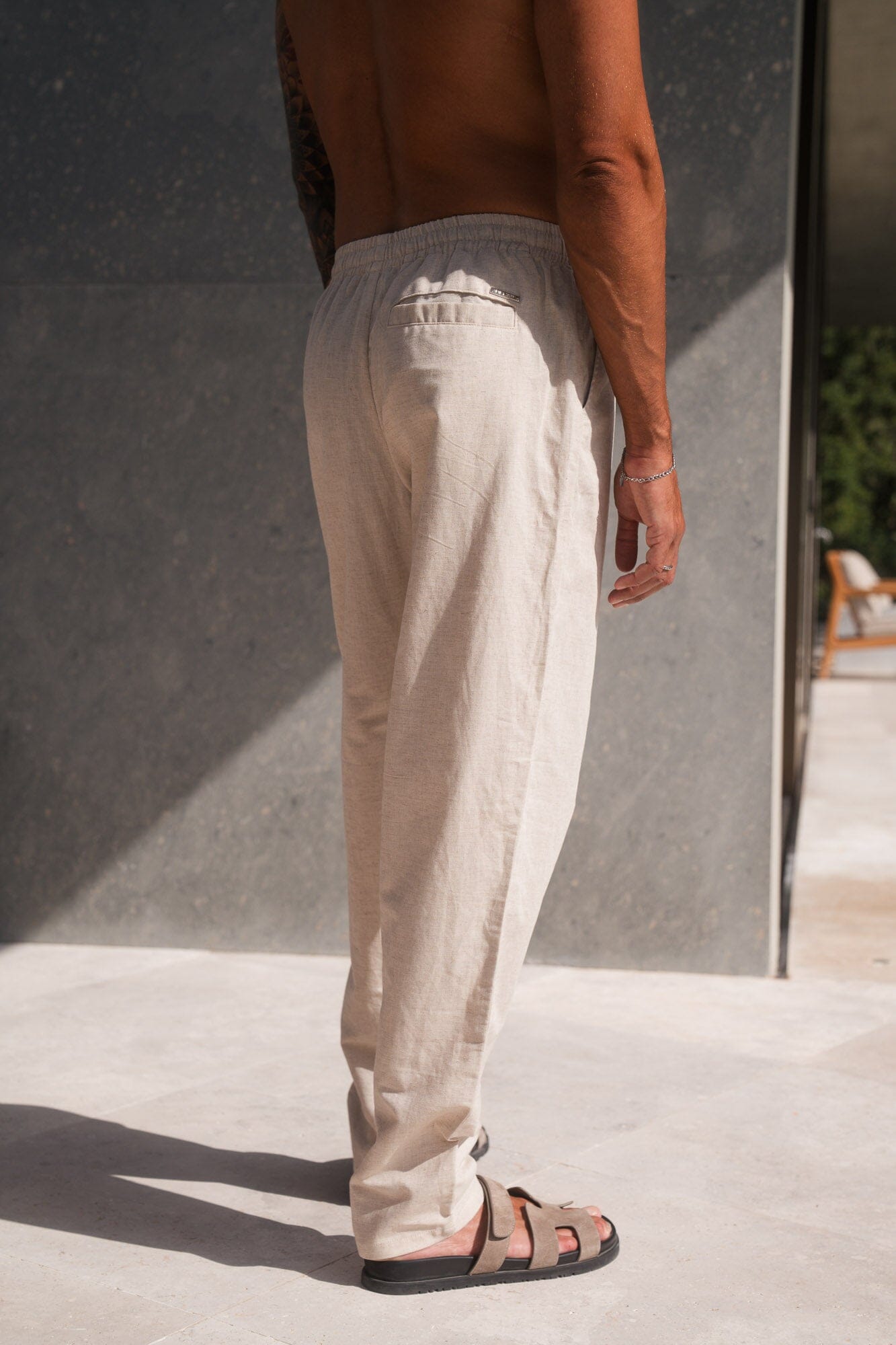 Oatmeal Linen Trouser