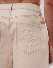Clyde Denim Jort - Stone