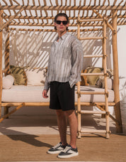 Cameron Faded Stripe Shirt - Grey