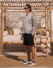 Cameron Faded Stripe Shirt - Grey
