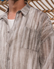 Cameron Faded Stripe Shirt - Grey