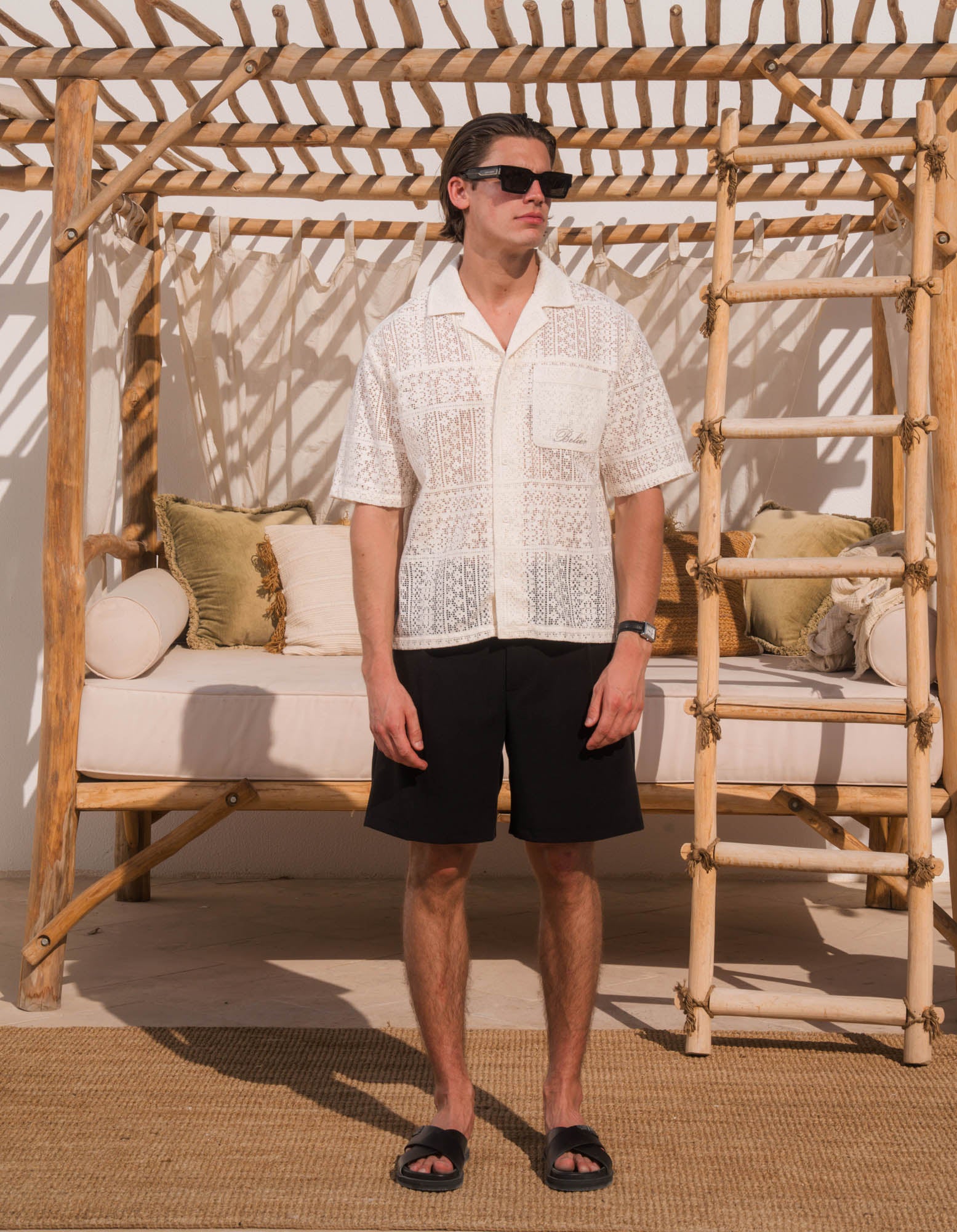 Booker Patchwork Lace Shirt - Ecru