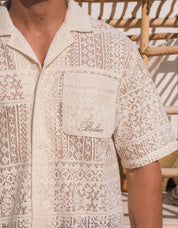 Booker Patchwork Lace Shirt - Ecru