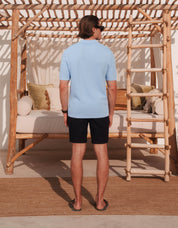 Hollis Knit Polo - Sky